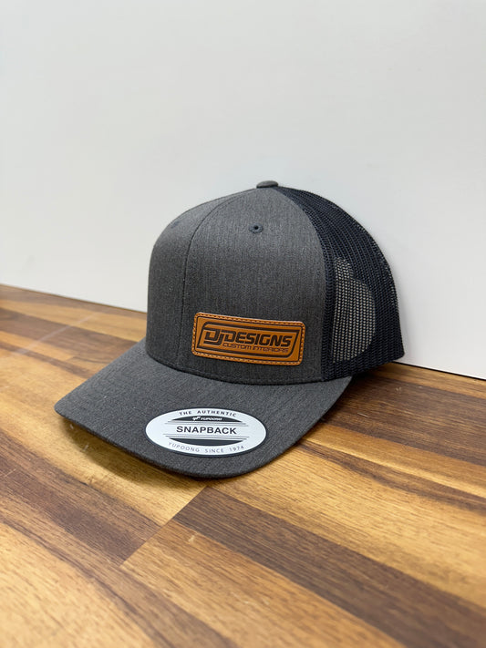 DJ Designs Snapback Leather Patch Hat